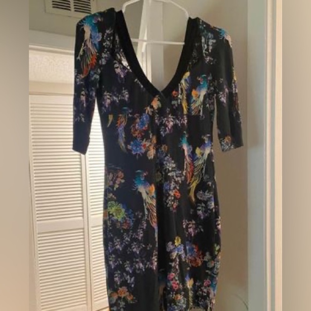 Floral print knee length dress